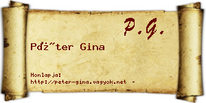 Péter Gina névjegykártya