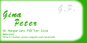 gina peter business card
